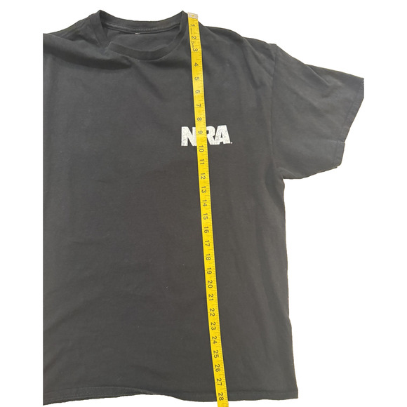 NRA Shirt Mens LG Black Graphic 2nd Amendment Defending Rights Tee Patriotic Y2K - Picture 6 of 7